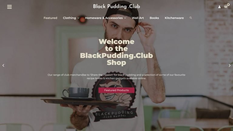 Black Pudding Club Shop Header