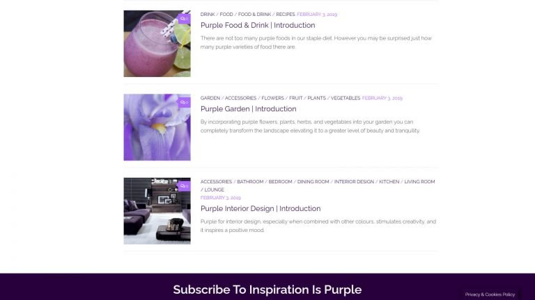 Inspiration is Purple Blog