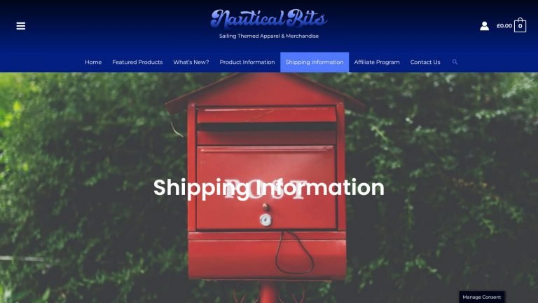 Nautical Bits Products - Shipping Information