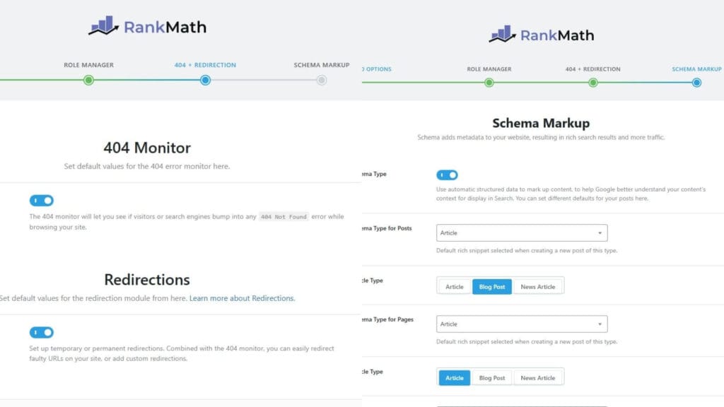 Rank Math 404 + Redirection