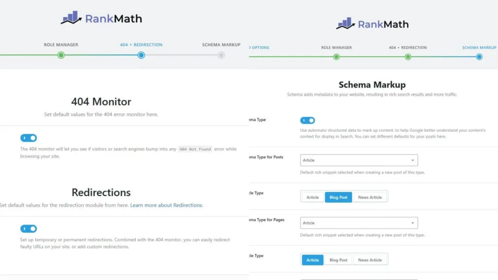 Rank Math 404 + Redirection